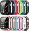 Pocoukate Screen Protector for 41mm Apple Watch Series 7, 8, 9, 12 Pack Tempered Glass Protective Cover Bumper