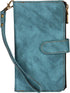 iCoverCase for iPhone 11 Wallet Case, Card Holder and Wrist Strap, PU Leather Flip Cover Case 6.1 Inch (Blue)