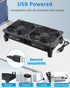 3 5V 120mm GDSTIME Quiet Router Fan Cooler with Speed Control, L/M/H, DC USB Powered Dual Computer Cooling Case Fan