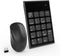 Wireless Number Pad and Mouse Set, 19 Keys Portable Ultra Slim 2.4GHz USB Keypad and Adjustable DPI Silent Mouse
