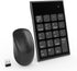 Wireless Number Pad and Mouse Set, 19 Keys Portable Ultra Slim 2.4GHz USB Keypad and Adjustable DPI Silent Mouse
