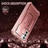 Dexnor Case for Samsung Galaxy S21, Built-in Screen Protector and Kickstand, Heavy Duty Shockproof Cover, Rose Gold