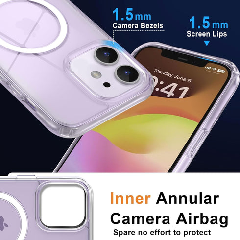 MOCCA Clear iPhone 12/12 Pro Case - Slim, Shockproof, Mil-Grade Drop Protection, Anti-Yellowing, MagSafe Compatible.