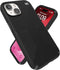 Speck Presidio2 Grip iPhone 15 Case - Built for MagSafe, Drop Protection, Soft Touch - Black/Slate Grey/White