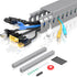 Open Slot Wire Duct Kit, 31.4" Server Rack Cable Management, 2 Pack Grey Cable Management Raceway