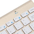 Keyboard Mouse Combo Set, 78 Keys Portable 2.4Ghz Kit with 4 Nonslip Foot Pads for Windows Notebook Desktop (Gold)