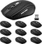 Wireless Mouse, 2.4Ghz Computer Mouse, 1200 DPI, 6 Buttons with Nano Receiver for Laptop, PC, Chromebook (10 Pack)