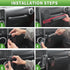 Multi-Mount Metal Road Passenger Phone Holder - Fit for 2007-2010 Jeep Wrangler JK JKU, Phone Mount Storage Tray