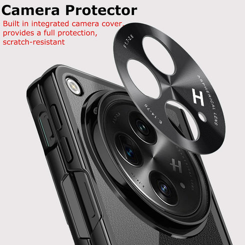 OnePlus Open Clear Case with Hinge Protection, Built-in Screen & Camera Protectors, All-Inclusive Kickstand Cover,