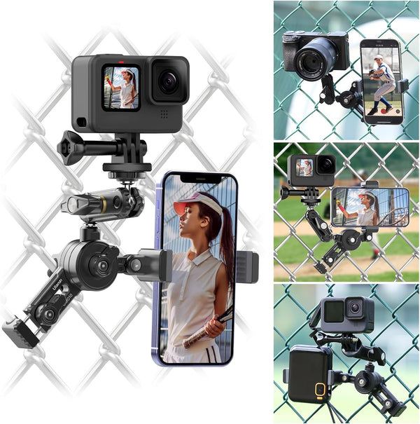 ULANZI CM010 Fence Mount for Mevo, GoPro, iPhone, DJI Osmo Action, for Baseball Softball Tennis Recording