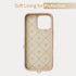 ZVE Wallet Case for iPhone 13 - Credit Card Holder, Zipper RFID Blocking Leather Case with Wrist Strap - Beige