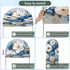Jnbasdffb 6.6 Country Hydrangeas Flower Wedding Arch Cover,Stretchy Spandex Arch Backdrop Stand Covers FT,Blue White
