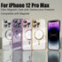 Misscase Clear MagSafe Case for iPhone 12 Pro Max with Camera Lens Protector, Full Protection