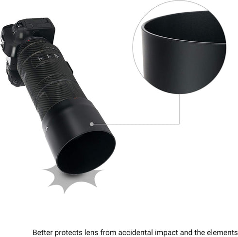 Reversible Lens Hood Shade for Canon RF 600mm f/11 is STM Lens, Fits Canon EOS R RP R5 R6, Replaces ET-88B, 82mm Filter