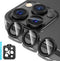 Tensea Camera Lens Protector for iPhone 15 Pro/iPhone 15 Pro Max, 9H Tempered Glass Cover, Metal Individual Ring for