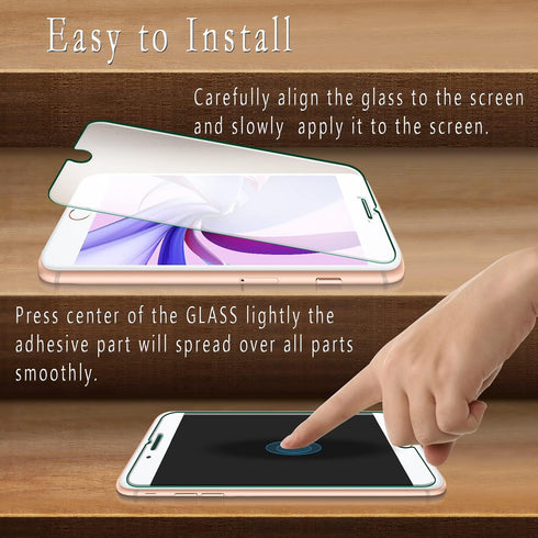 HPTech Tempered Glass Screen Protector (2 Pack) for iPhone 8 Plus, 7 Plus, 6S Plus, 6 Plus, 5.5-Inch