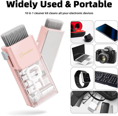 Laptop Screen Keyboard Cleaner Kit, Electronics Lens Cleaning Tool for MacBook, iPad, iPhone Pro, Compact Design