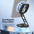 NEEWER 1/4" PA095 Dual Magnetic Phone Ring Holder, Slim Folding Cell Phone Grip Stand Tripod Mount with Thread & Cold