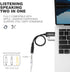 DUKABEL USB to 3.5mm Jack Audio Adapter, USB to Aux Cable with TRRS 4-Pole Mic-Supported
