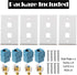 4 Pack Ethernet Coax Wall Plates, Cat6 Coax Wall Plate with Ethernet Port and Gold-Plated F-Type Port