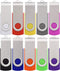 USB Flash Drive 8GB, 10 Pack Thumb Drives USB 2.0 Bulk Swivel Jump Drive with LED Indicator for Data Storage