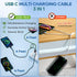 UCEC 2-Pack USB C Multi Charging Cable, 3 in 1 Braided Nylon USB C Splitter Charging Cable for Samsung Galaxy, Pixel, LG