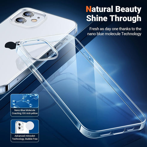 TORRAS Crystal Clear Case for iPhone 12 Mini, Slim Durable Soft Silicone, Long Lasting Clarity, 5.4 inch 2020