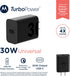 Motorola TurboPower 30 USB-C Charger - No Cable, for Moto G 2025, G Power 2025, Razr (2024/2025)