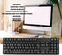 SUNGOOYUE Wired Keyboard, 104 Keys USB Interface Arabic Keyboard, ABS Office Keyboard for Desktop Computers (Black)