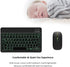 Backlit Bluetooth Keyboard and Mouse Combo, Ultra Slim Wireless for iPad Air Pro Mini, iPhone, Android, Rechargeable,