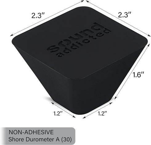Sound Addicted SubCone Isolation Feet for Subwoofer and Speaker Performance, Non-Adhesive, 4-Pack