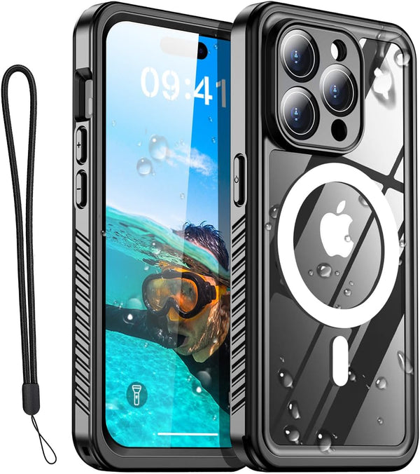 AICase iPhone 14 Pro Max Case - Waterproof with MagSafe, Clear Snowproof Dustproof Shockproof, IP68 Certified Protection
