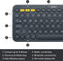 Logitech K380 Bluetooth Keyboard, Compatible with Windows, Mac, Chrome OS, Android, iPad, iPhone, Apple TV, Dark Grey