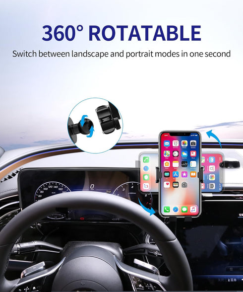 Masergogo 2023-2025, 12.3" 360 Car Phone Holder for Mercedes Benz EQE Sedan/EQE SUV Screen Fixed Clip, Auto Accessories