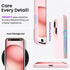 ORNARTO iPhone 15 Plus Case 6.7", Pink Slim Liquid Silicone 3 Layers Full Covered Soft Gel Rubber Protective Phone Case