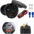 83W USB C Car Charger, 18W QC3.0 and 65W USB C Port, 12V Socket with Button Switch Smart Voltmeter for Car Golf Cart