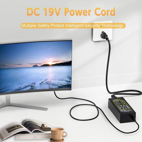 19V Power Cord Compatible with Samsung TV 32" Models UN32J4000, UN32J5205, A4819-FDY, BN44-00835A Power Supply