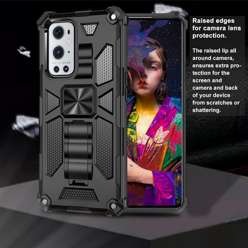 Ailiber Compatible with OnePlus 9 Pro Case with Screen Protector, Rugged Shockproof Bumper Military Grade Protective