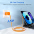 YISH 45W 3.3FT 17/16/15 USB C Charger Block, Foldable Type C Charger Fast Charging with USBC Charging Cable, GaN