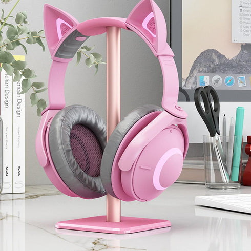 VBESTLIFE Headphone Stand, Earphone Holder with Aluminum Supporting Bar for All Headphones Size