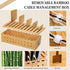 Burbell 10 Bamboo Charging Station for Multiple Devices, Cell Phone Docking Charging Station Organizer and Cord