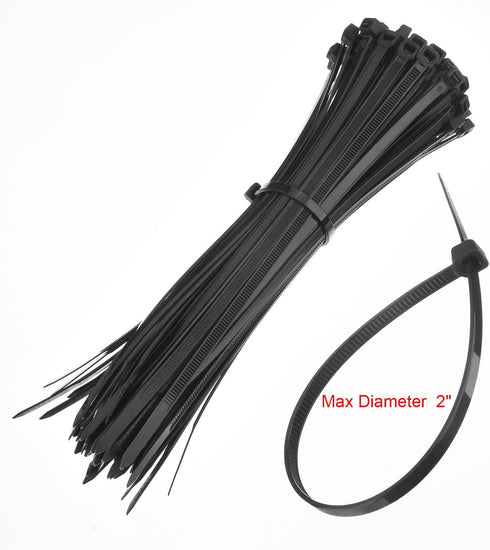 100 Pack Black Zip Tie Adhesive Mounts, Self Adhesive Cable Base Holders with Multi-Purpose Cable Tie