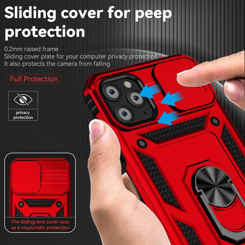Hitaoyou iPhone 11 Pro Max Case: Military Grade Shockproof with Camera Cover, Kickstand, Magnetic Holder