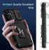 DEERLAMN Galaxy S23 FE Case - Black, Military Grade Shockproof, Slide Camera Cover, Screen Protector & Rotated Ring