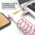 90 Degree Right Angle iPhone Charger 10Ft - 2 Pack MFi Certified Lightning Cable for iPhone 14, 13, 12, 11, iPad (Pink)