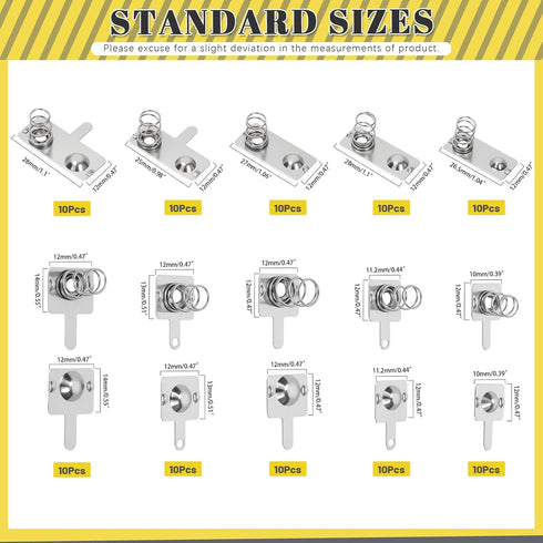 Mardatt 100Pcs Battery Springs AA, Battery Negative and Positive Nickle Plated Conversion Spring Contact Plate