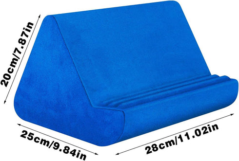 Soft Tablet Stand Pillow with Pocket, Adjustable 3 Viewing Angle, Lazy Holder for Bed Sofa, Compatible with iPads