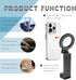 OBHEI 17/16/15/14/13/12 Compatible for Magsafe Phone Holder - Adjustable Foldable Phone Holder with Strong Magnets
