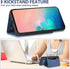 Asuwish Wallet Case for Samsung Galaxy S10e - PU Leather, Tempered Glass Protector, Credit Card Holder, Rugged Stand,