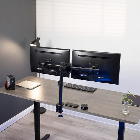 VIVO MOUNT-VW02A Dual VESA Bracket Adapter, Horizontal Assembly Mount for 2 Monitor Screens up to 27 inches